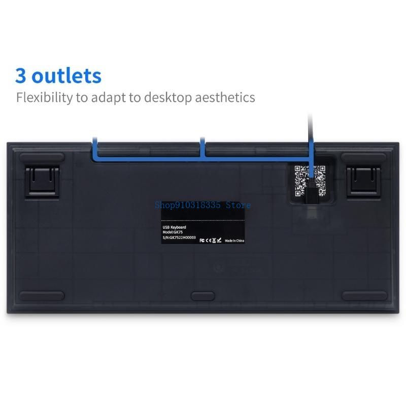 Optical Switch Keyboard Hotswap - GK75 USB Mechanical Keyboard RGB Backlit