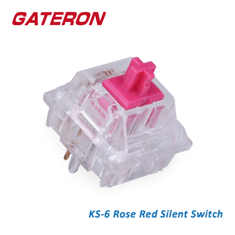 Silent Switch Mechanical Keyboard - GATERON KS-6 Rose Red Aliaz Silent