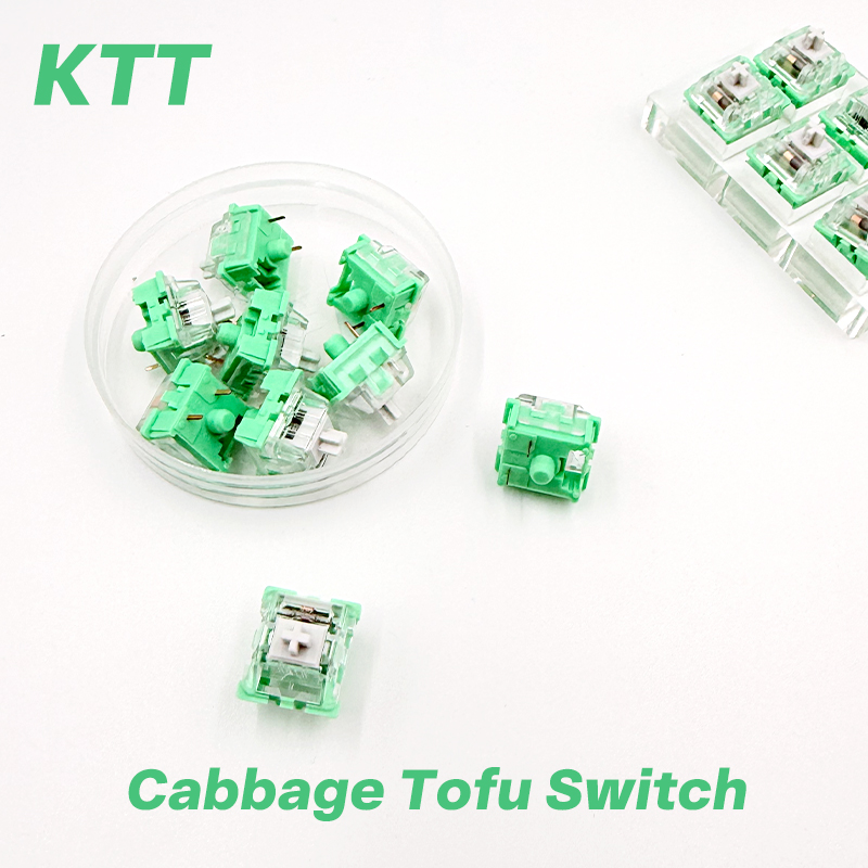 Keyboard Switch Lubed Linear 45G - KTT White jade and jadeite Switch