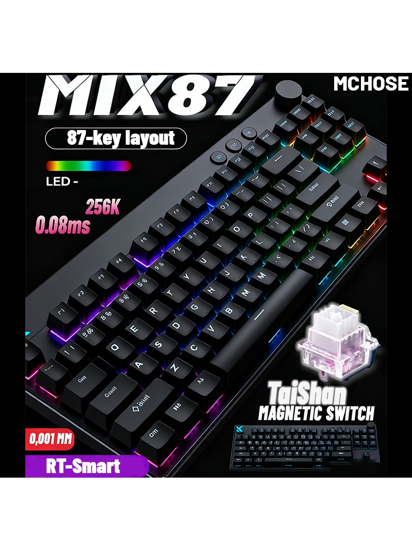 MCHOSE Mix87 Hall Effect Magne - Hall Effect Magnetic Switch Keyboard review and price