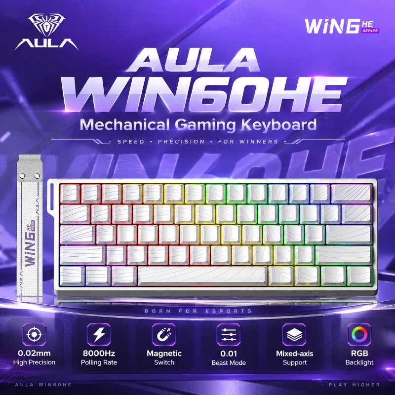 AULA WIN60HE Magnetic Switch K - Hall Effect Magnetic Switch Keyboard review and price